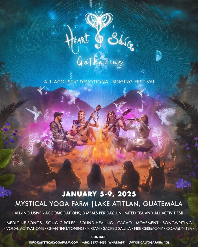 heartsong gathering festival 2025 lake-atitlan mystical yoga farm flyer 2