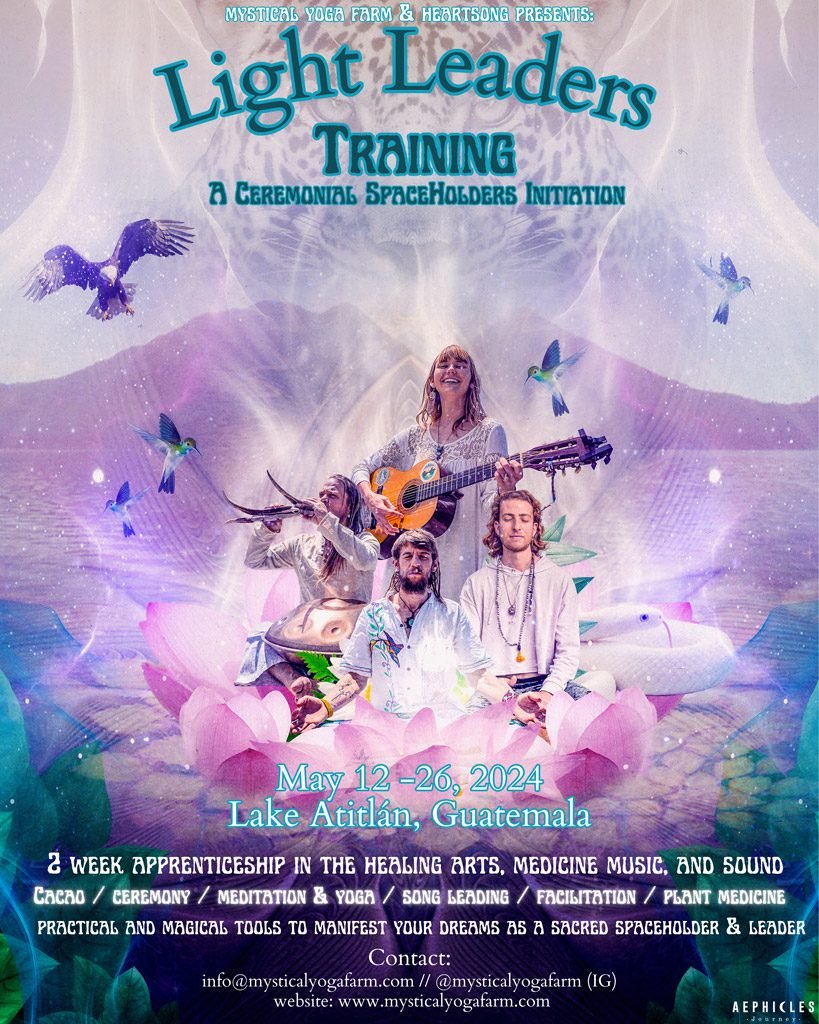 light leaders training 2024 flyer mystical yoga farm