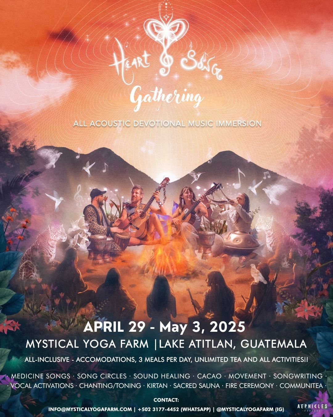 heartsong gathering festival 2025 lake-atitlan mystical yoga farm flyer 2